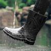 Men's Rain Boots Long Cotton Removable Fishing Kitchen Work Car Wash Waterproof Boots Non-slip Rubber Shoes Men's Water Shoes