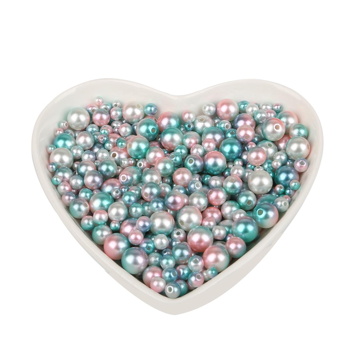 

350 шт. круглых бусин смешанного размера 4-10 мм из АБС-пластика, россыпью, для изготовления браслетов ручной работы, для ювелирных изделий своими руками 06