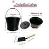 2PCS/SET Household Iron Fireplace Scraper Bucket Set for Convenient Ash Cleaning with Iron Bucket Tool Ash Scraper