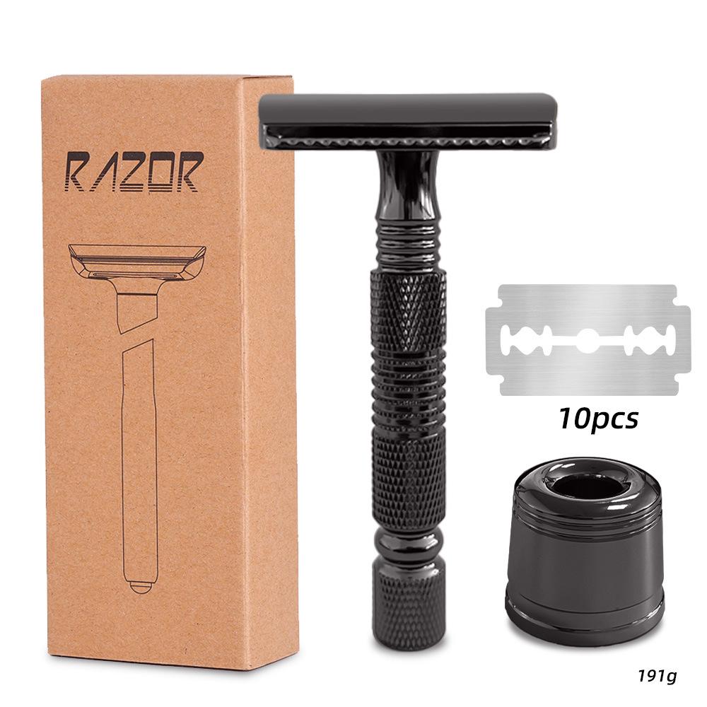 Pure Copper Handle Double-Sided Old-Fashioned Manual Razor for Men