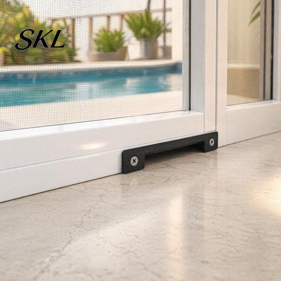 Black White Screen Door Seal 2Pcs Room Drain Kit, Patio for Aluminum Porch Enclosure Bottom, Outdoor Threshold Insect & Dust Proof Water Inserts