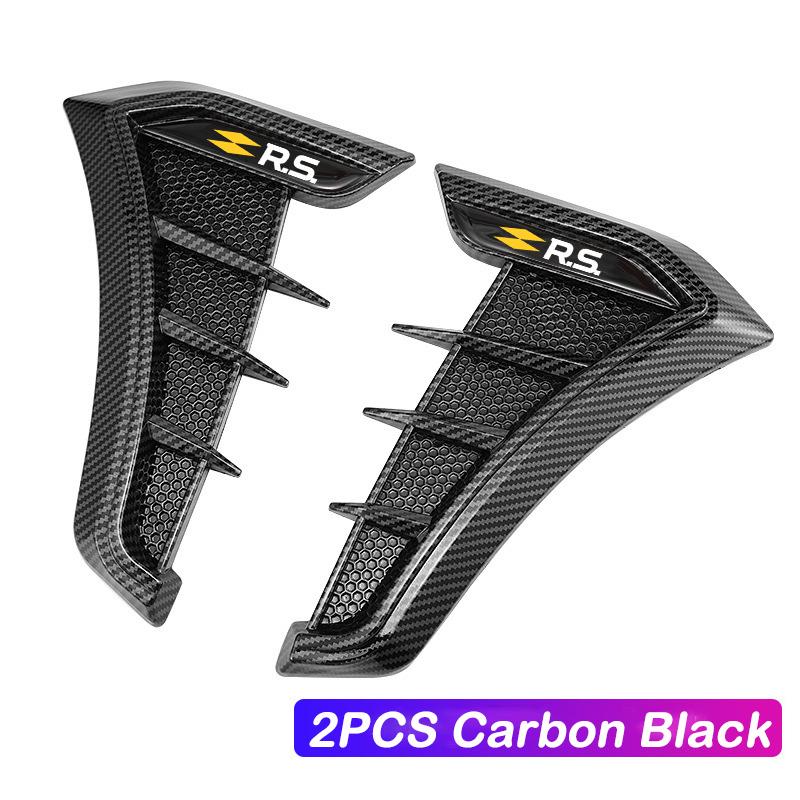 2 Pezzi Decorazione Piastra a Foglia Automobile Fianco Parafango Laterale Modificato per Renault RS Line Clio Megane Scenic laguna Logan Koleos