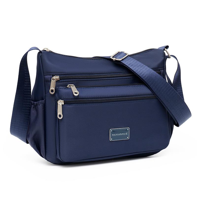 2025 new Oxford cloth women's bag casual multi-layer shoulder messenger bag breathable large capacity small square bag mother bag
