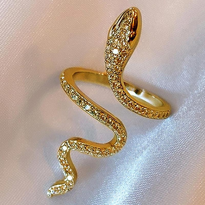 Snake Ring Micro Inlaid Zircon Wound Small Female Simplicity Minority Designer Fashion Index Finger Ring