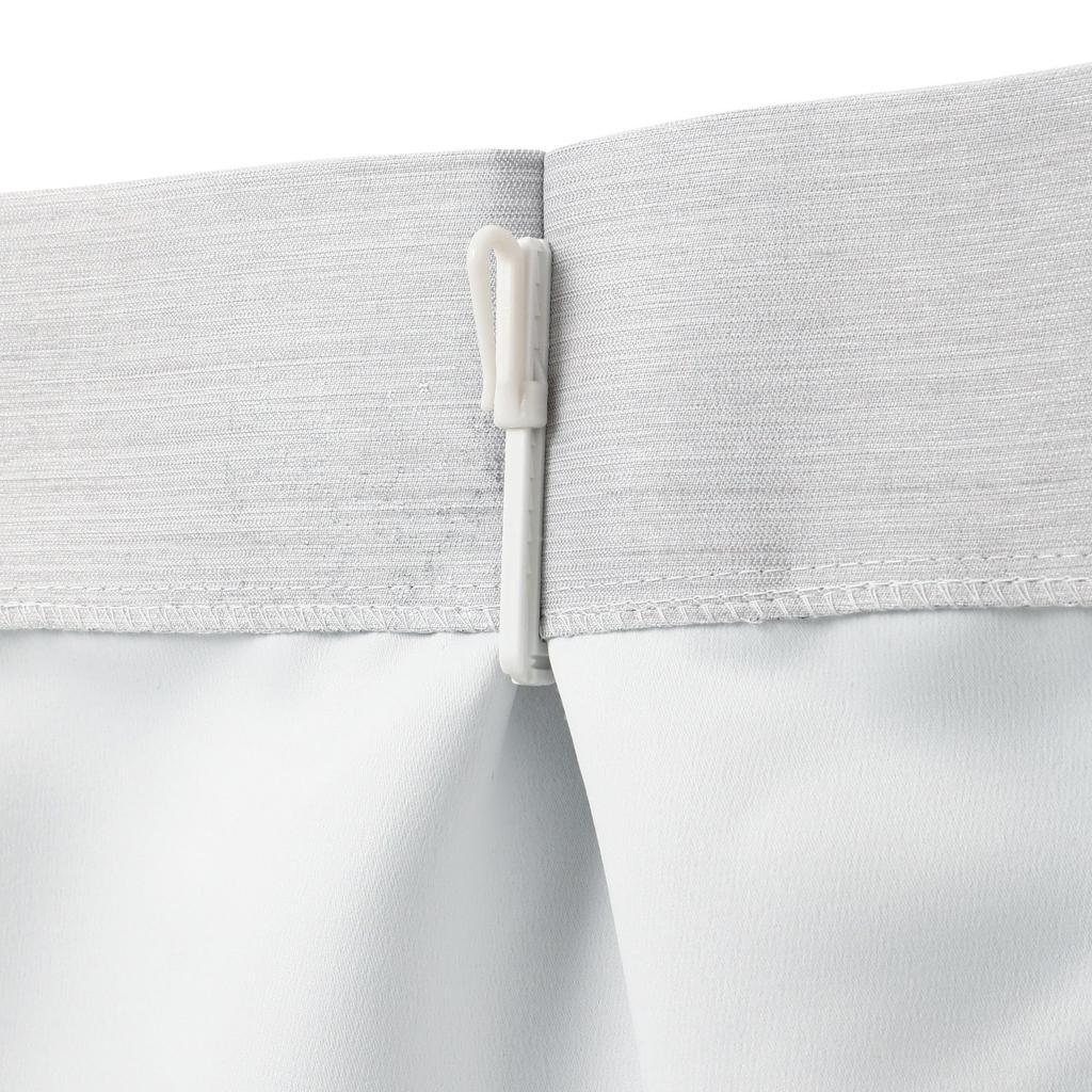 Francfranc Lucilla Vorhänge mit Drapierung, H135 x B100cm, Hellgrau