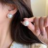 15mm Minimalist White Simulated Pearl Round Clip On Earrings For Women No Piercing Wedding Party Jewelry