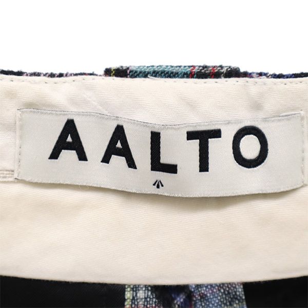 AALTO wool blend check Long pants 34 Men's Used