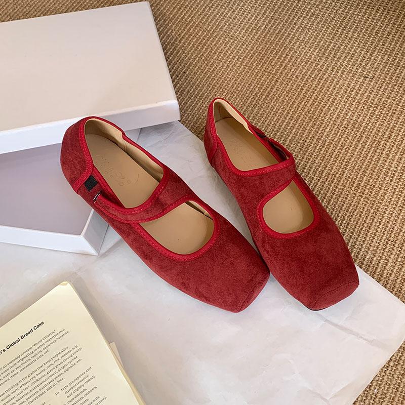 Fashion Female Slip On Footwear Shallow Women Flats With Shoes Casual Fashion Square Toe Ladies Mary Janes Flats Shoes lady