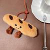Niedliche Lebensmittel-Plüsch-Schlüsselanhänger Hängende Accessoires Croissant Baguette Brezel Brotsammlung Dekorative Anime-Schlüsselanhänger Geschenk für Kinder