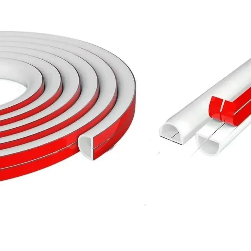 1M/roll Flexible Cord Management Channel,Invisible Decorative Wire Cover, Anti-Step Protector, Adhesive Cable Raceway with Cap