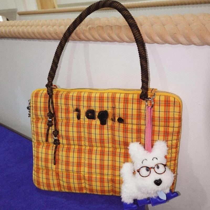 Hand Bill Shoulder Women's Bag Braided Small Pillow Embroidery Beaded Drop Proof Computer Bag Notebook Bag