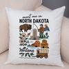 North Carolina Design Pillowcase Double Print Oklahoma Theme Cushion Cover Soft Plush North Dakota Style Pillowcase for Sofa