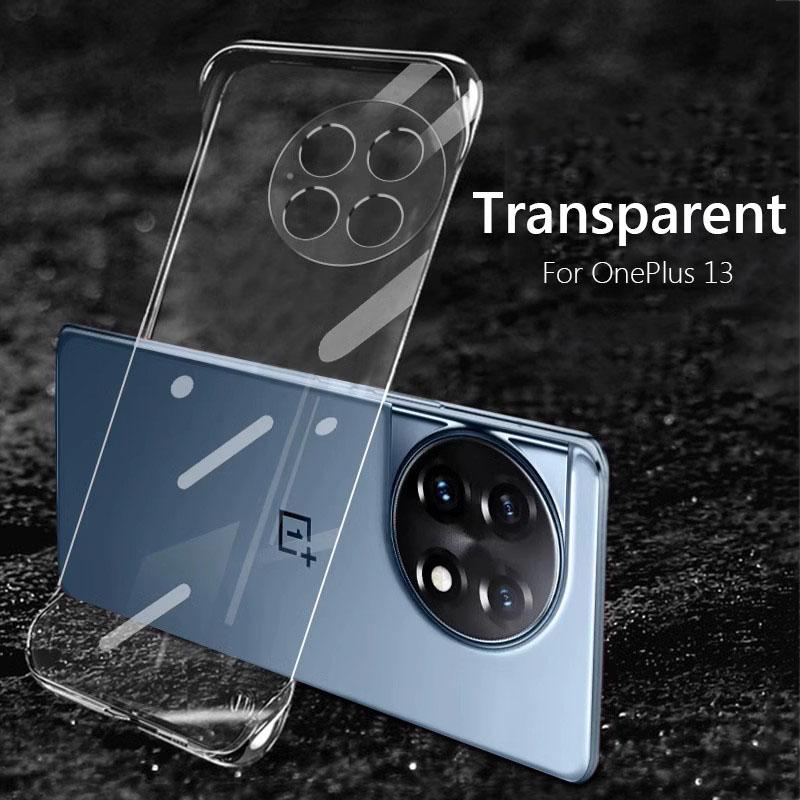 

Frameless Magnetic For Magsafe Slim Case For OnePlus 13 One Plus 13 OnePlus13 5G Wireless Charging Hard Back Cover прозрачный