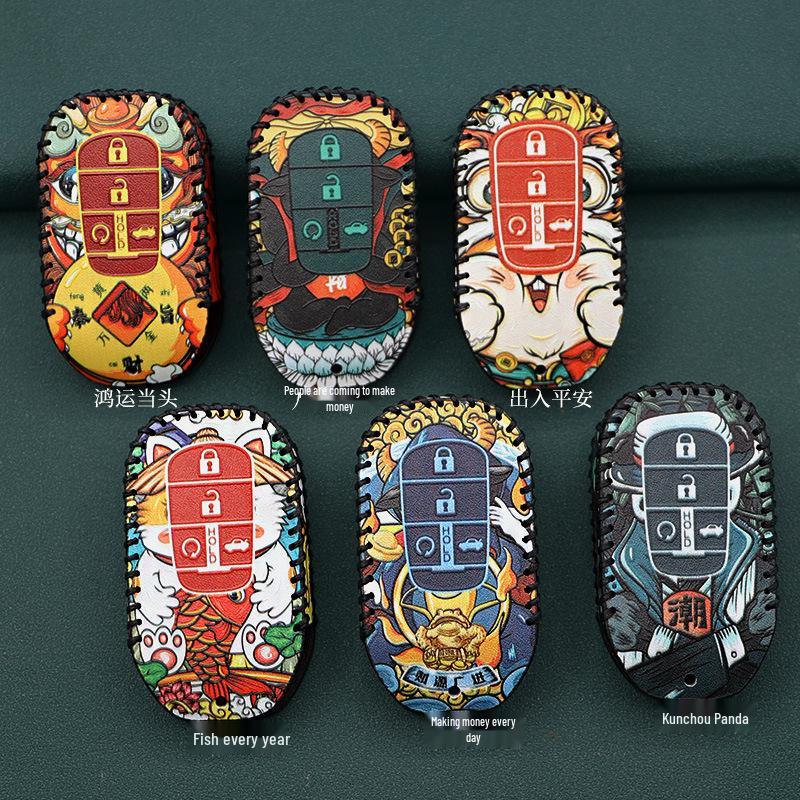 CRV Key Case for 11th Gen Accord, Civic, XRV, Haoying, & Xingge Remote Control Shell Buckle Set