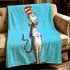 book T-The Cat in the Hat-T Throw Thick Comfort Flannel Quilt, Multi-scene Use Indoor Outdoor Daily Nap