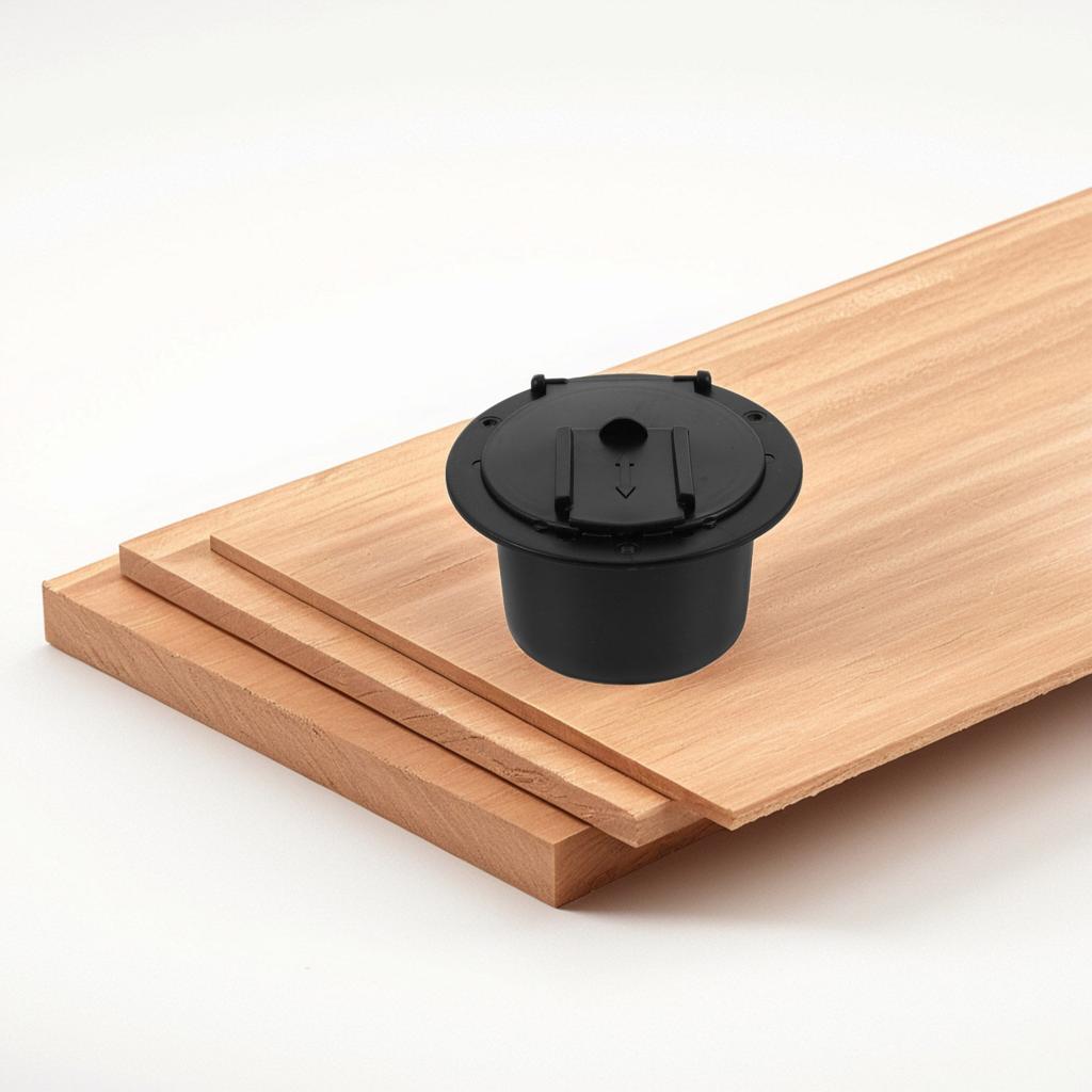 1 Set Black Round Electrical Access Hatch For Rvs Yachts Management Waterproof Storage Durable Plastic Cable Passthrough Hole Rv