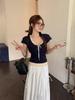 Women's 2025 Summer Ballet Style Off-Shoulder Slim Fit Short Sleeve Top