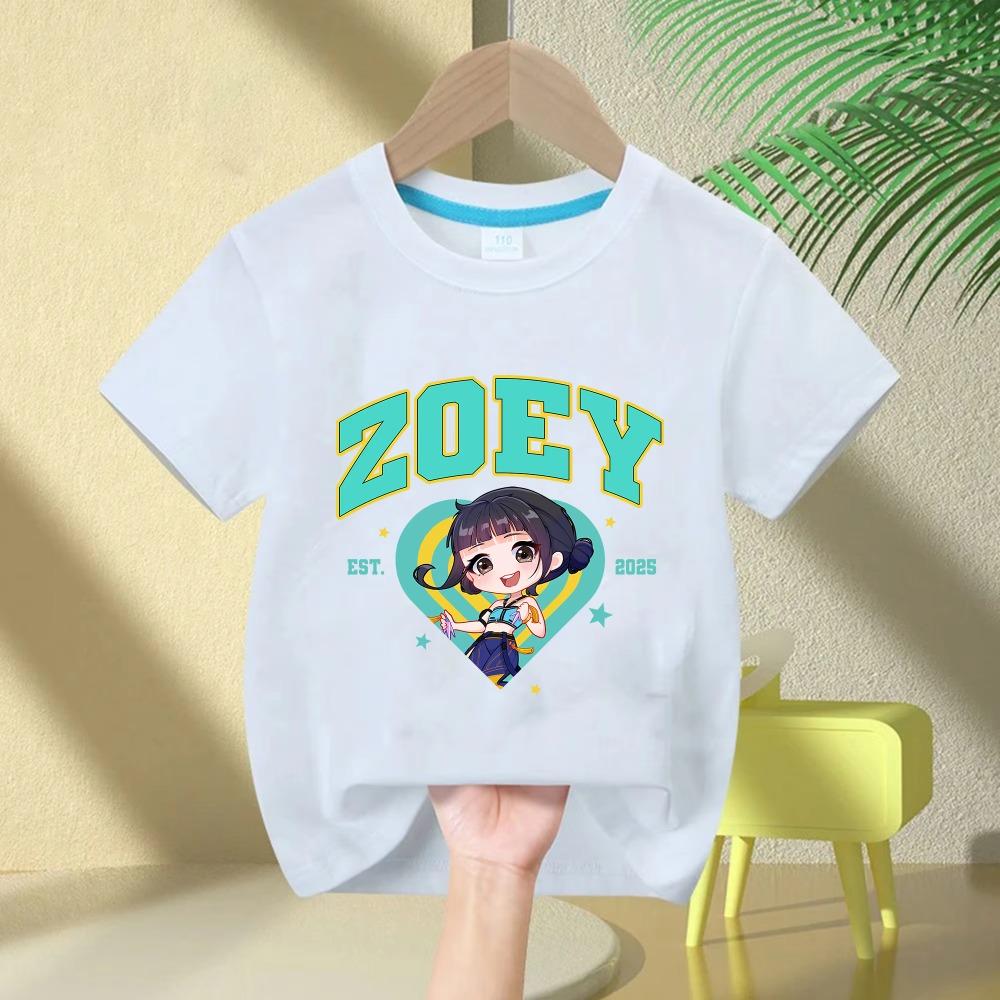 Soft Cotton T-Shirt for Girls, 2026 Movie Design,Children's Clothing,Gifts for K-Pop Demon Hunters Fans, Fashionable Casual Tops