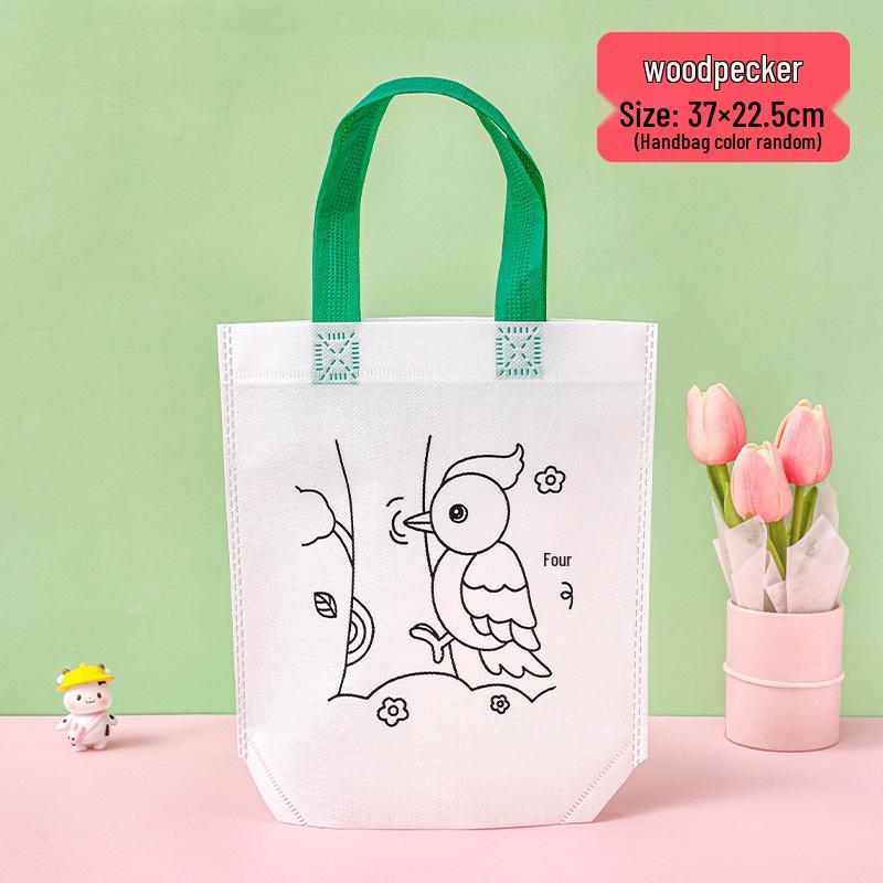 

Детская сумка-граффити «Сделай сам»: Нетканый пакет для рисования с мультяшным рисунком для подарков в детский сад