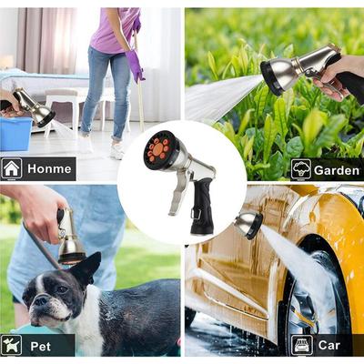 High Pressure Jet Garden Hose Spray Nozzle 9 Adjustable Patterns Durability