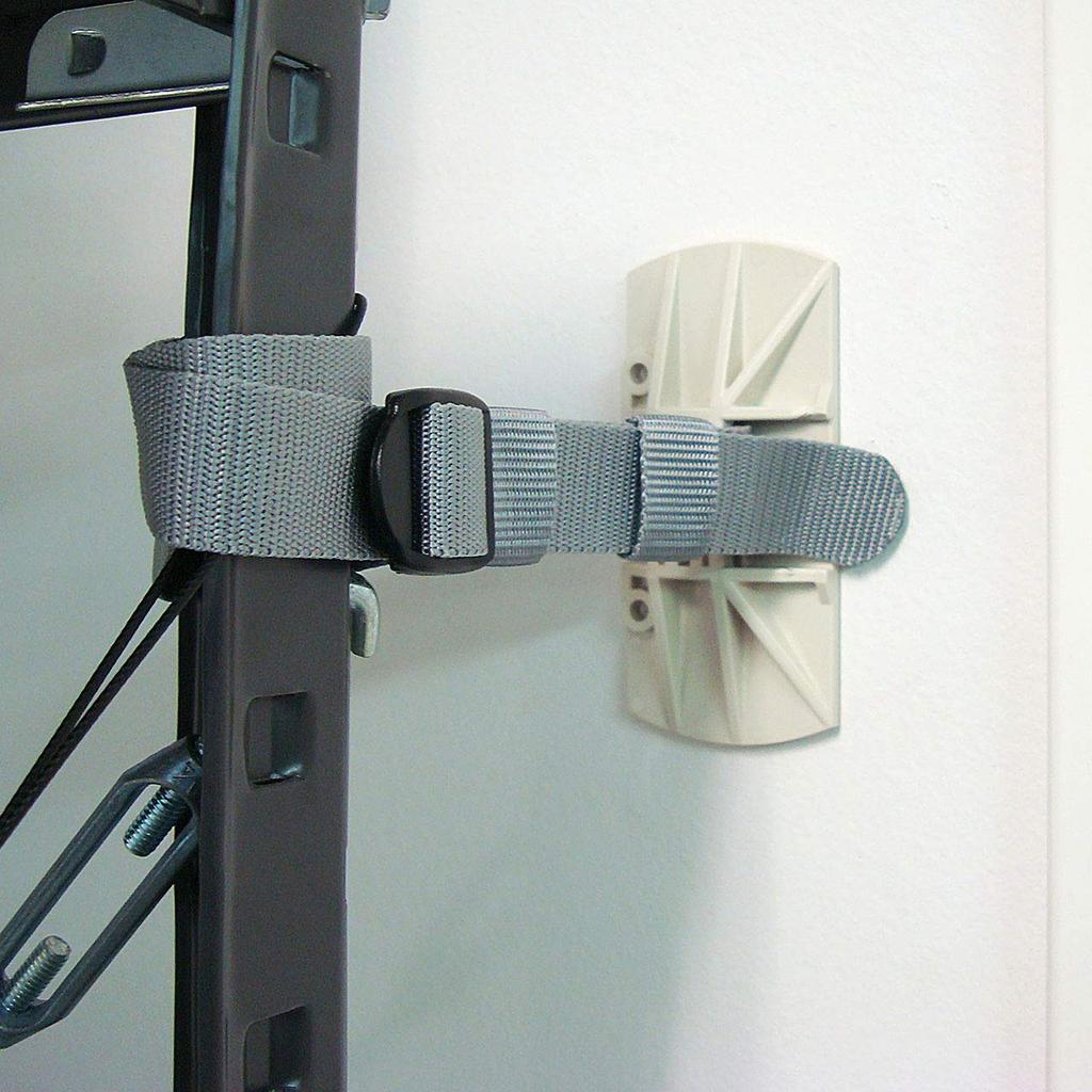 Sanwa Supply Caster Frame Holder (2-Pack) - Anti-Tip, Earthquake Resistance Level 6+, QL-E89