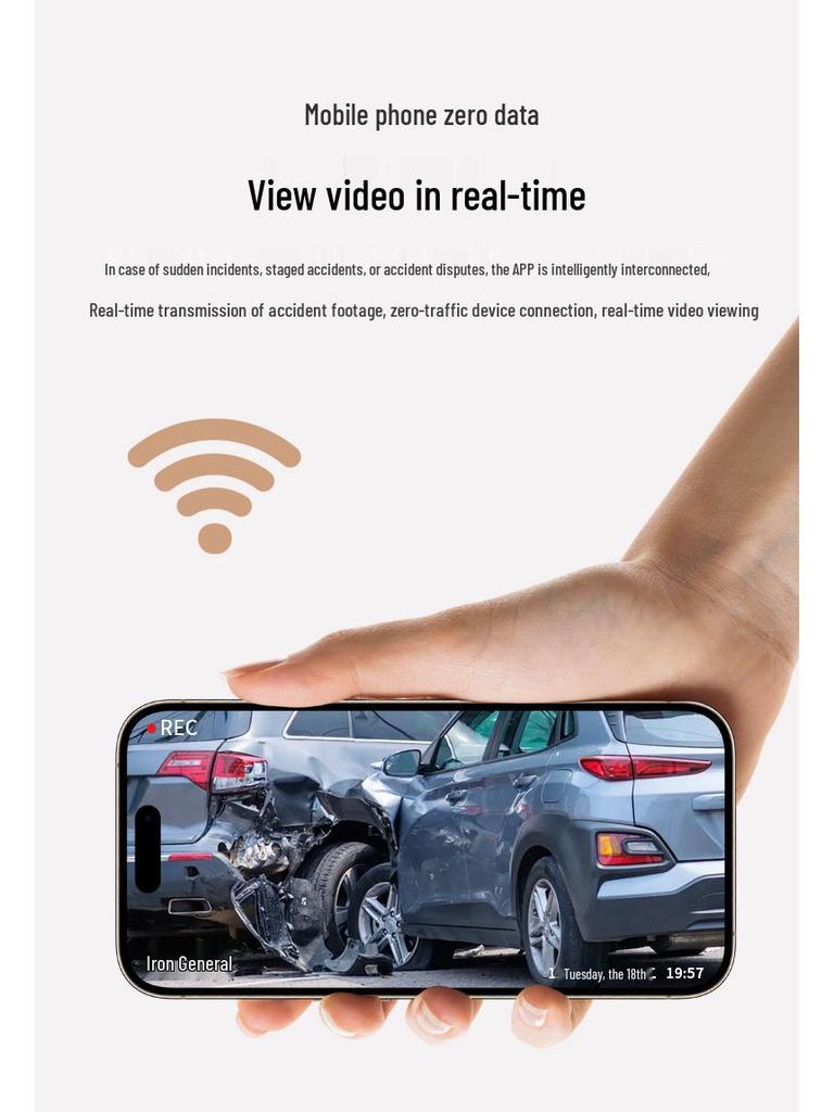 Iron General Dashcam 2025: No-Wiring 4K Panoramic HD Night Vision, Dual Front and Rear Recording