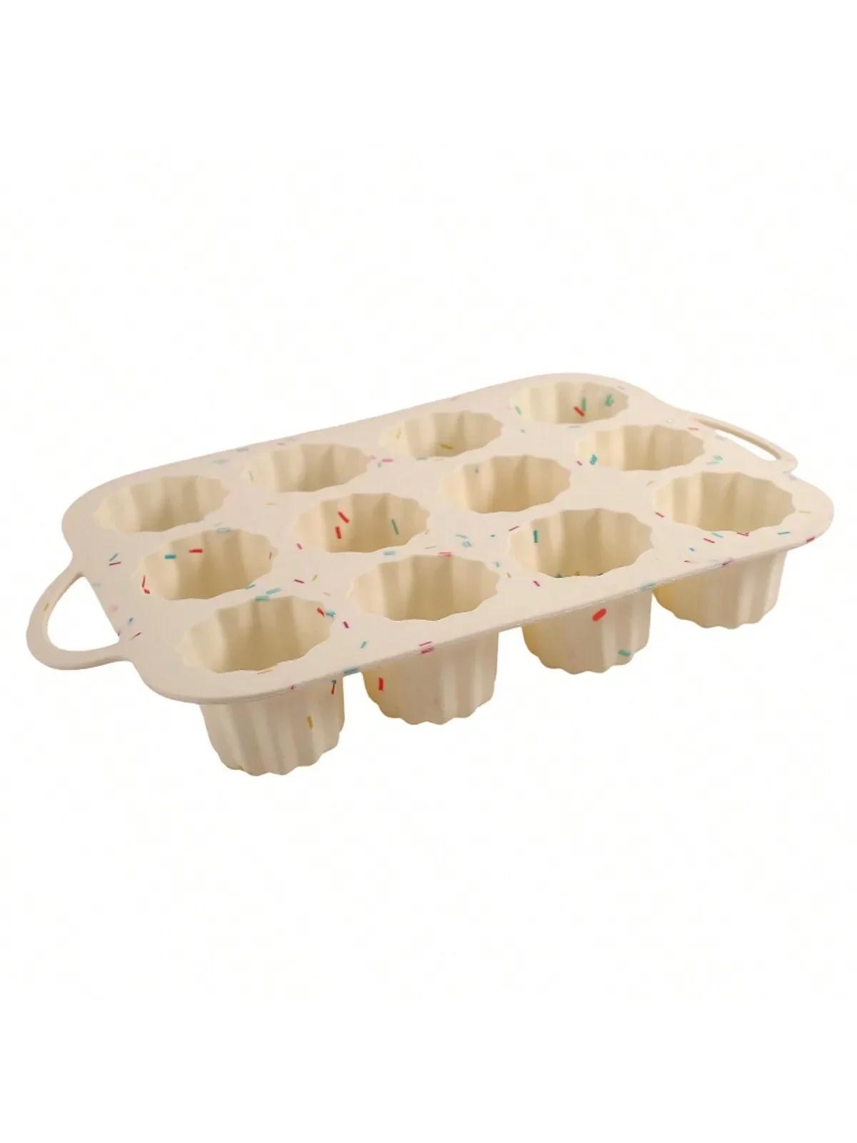

Silicone Muffin Pan Cup Cake Mold, 12 Cups Non-stick Baking Molds with Handle for Making Muffin Cakes Tart Baking Accessories