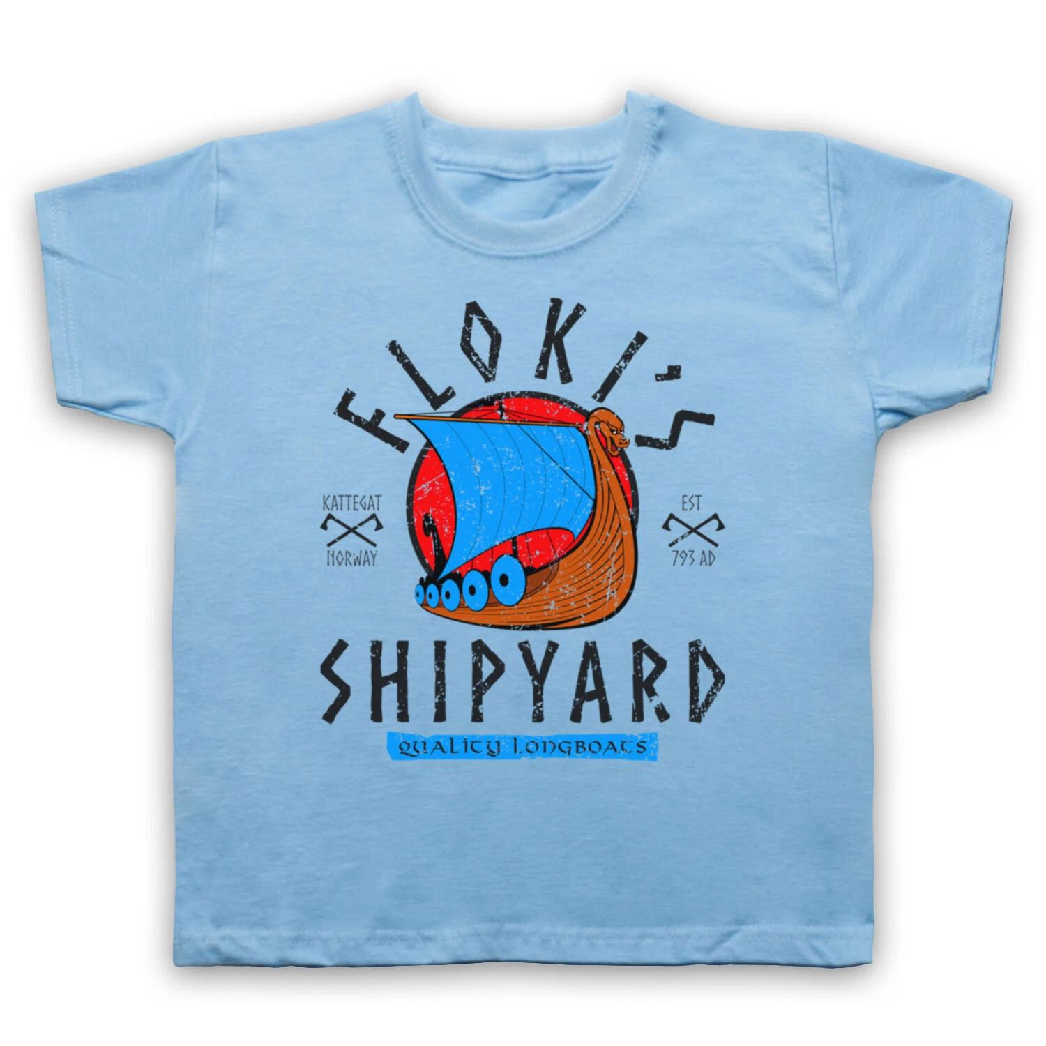 VIKINGS FLOKI S SHIPYARD NORSE SAGA HISTORY DRAMA TV KIDS CHILDS T-shirt 110