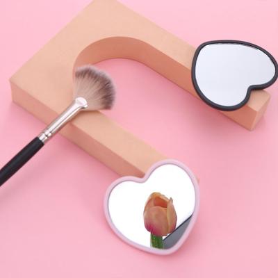 Modern Single-sided Heart-shaped Mirror High-definition Little Handheld Mirror Handheld Beauty Make-up Mirror Student Dormitory
