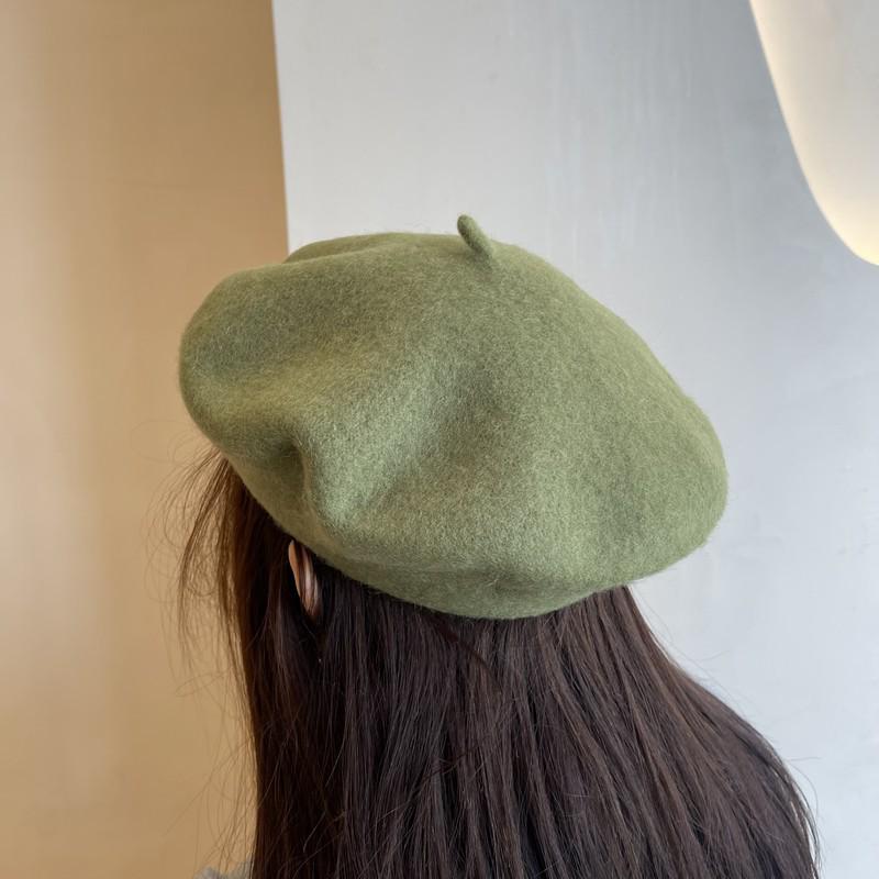 Berretto basco in lana alla moda coreana Beilei: Cappello da pittore versatile Autunno/Inverno