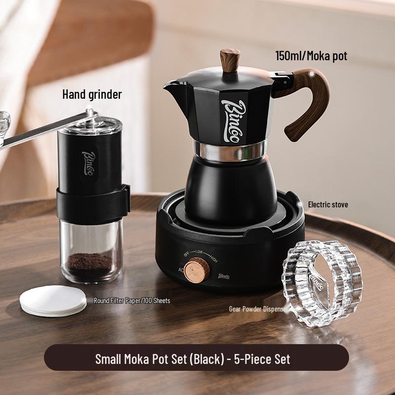 Bincoo Elektrický moka konvička Espresso kávovar - Malý italský kávovar pro domácnost