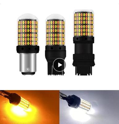 Dual Color T20 LED 7443 W21/5W Bulb 1157 BAY15D P21/5W Led T25 3157 P27/7W Car DRL Turn Signal Lamp Auto Lights Bulb Switch