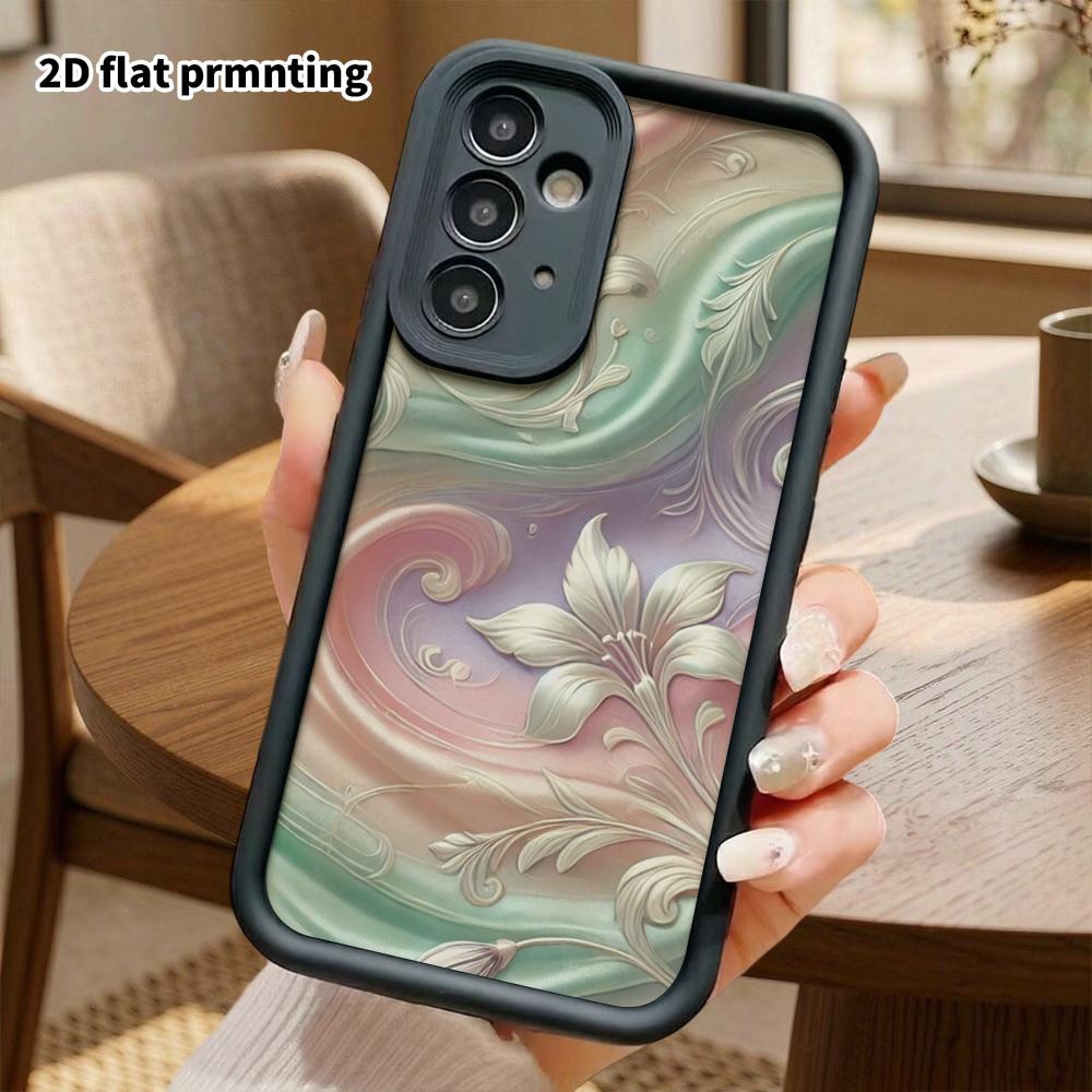 Phone Case: 2D Flat Samsung Galaxy A34 A35 M05 M06 S20 S22 S21 FE Plus 5G Layered Protective Case, Embossed Lily, Christmas and Halloween Gift
