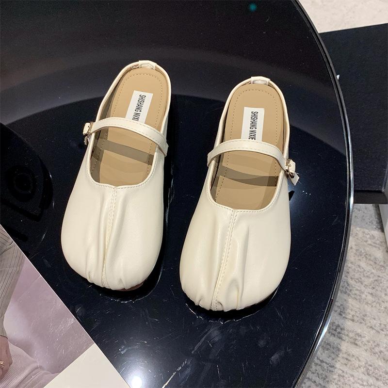 Baotou Half Slippers Women's Summer Wear New Flat Casual Pregnant Women Lazy Shoes Mu