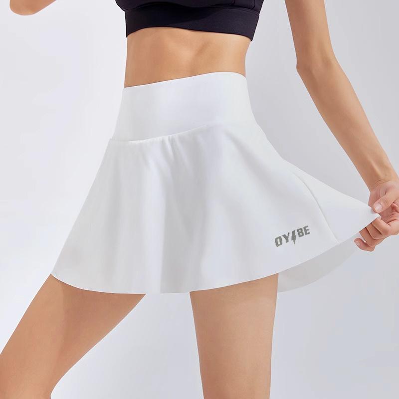 Sport-Kurzrock für den Sommer für Damen Hohe Taille Anti-Exposure Fake Zweiteiler Yoga-Hose Fitness Laufen Badminton Tennisrock