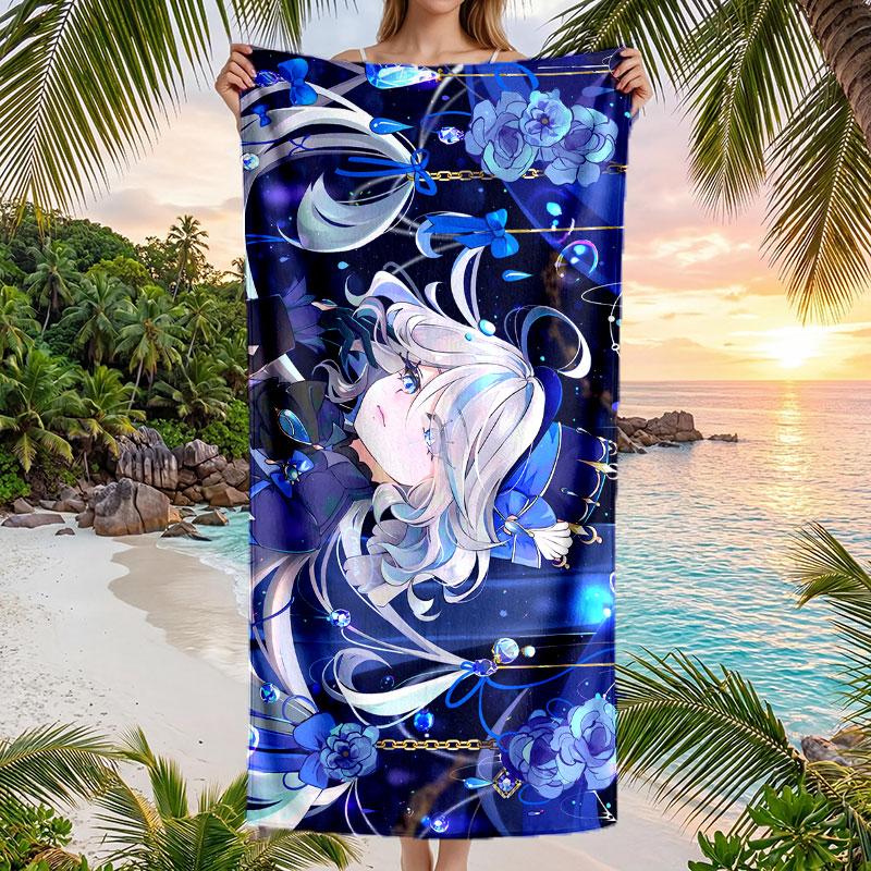 Large Beach Towel Quick Dry Absorbent Towel For Beach IndoorGenshin Impact