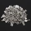 DIY Craft Pendant Accessories Deep Silver Cupronickel for Bracelet Making (100pcs styles)