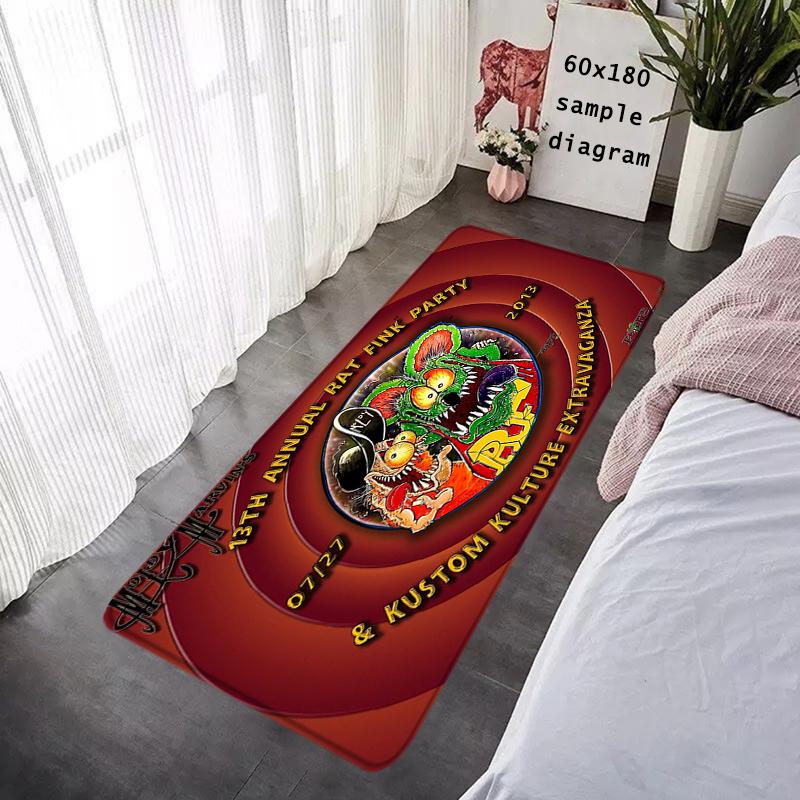 Entrance Doormat Rat Fink Bedside Balcony Rugs Living Room Carpet Foot Mats Bath Rug Floor Mat Ideal Gifts Non-slip House Decor