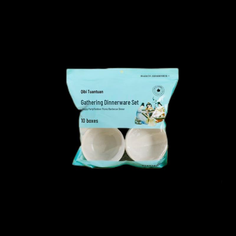 

Qie E Tuan Tuan Disposable Rice Husk Tableware Set