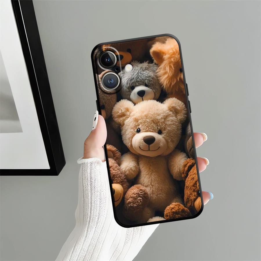 Funda Phone Cover Case for Apple iPhone 17 Pro Max Air 16 XR XS MAX 12 14 11 15 Pro 7 8 13 Simple Bear