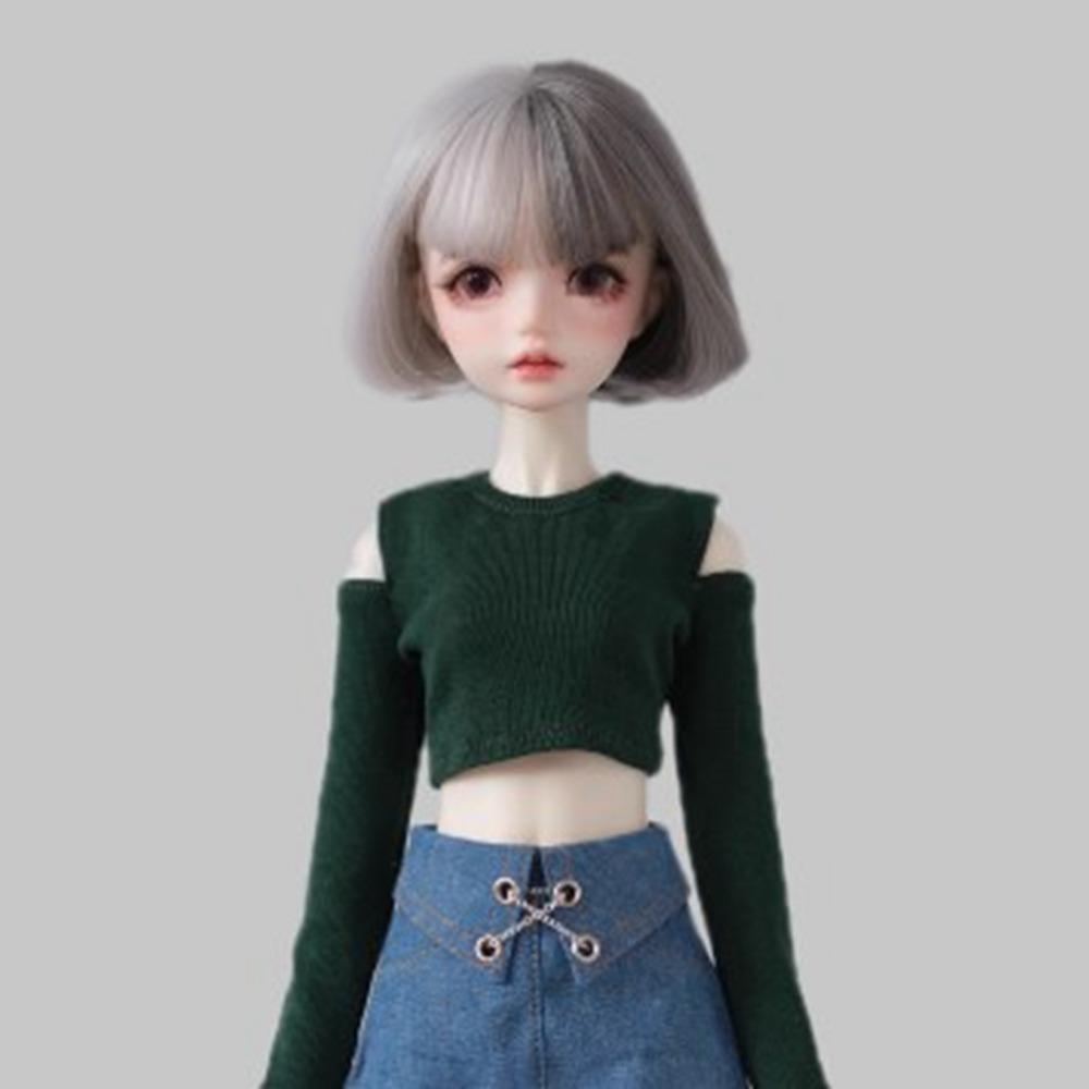Fashion Off Shoulder Top T-shirt Mini Princess Skirt Clothes for 1/4 BJD 45cm Dolls