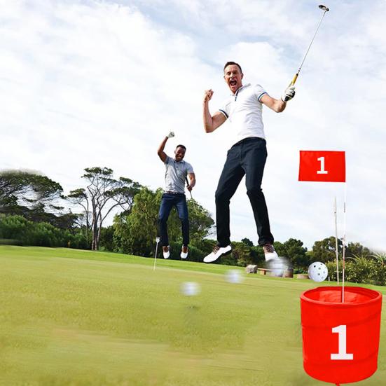 Portable Golf Practice Set Pickballs Beach Bucket Training Kit with Chipping Net Lightweight Outdoor Game for Backyard Park