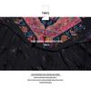 2025 Women's Ethnic Satin Jacquard Embroidered Vest Dress with Stand Collar