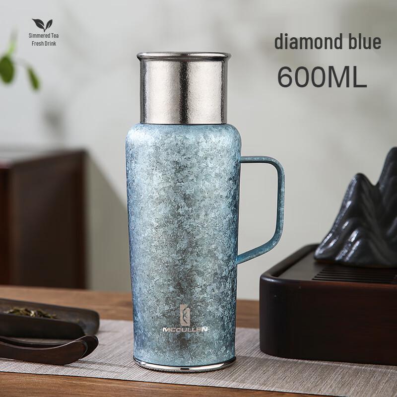 MCCULLEN Double-Layer Pure Titanium Insulated Tea Water Separation Mug