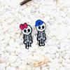 Broche Punk de Caveira Tendência: Design de Gotejamento de Óleo para Meninas e Meninos, Ornamento de Emblema de Amizade Perfeito