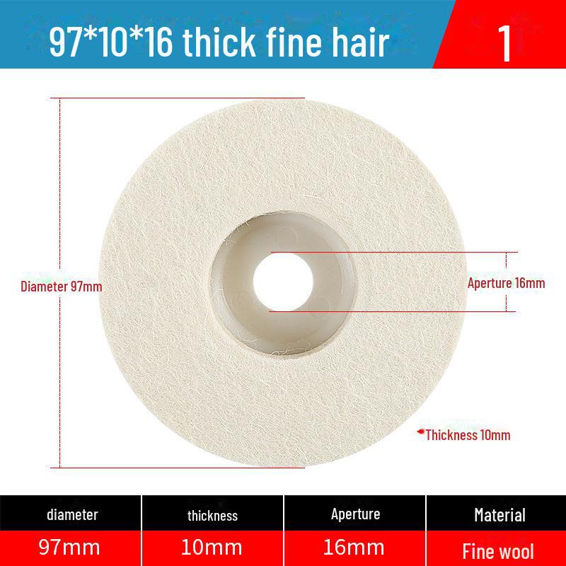Wool Polishing Wheel for Angle Grinder - Ideal for Glass, Metal, Stainless Steel, Stone