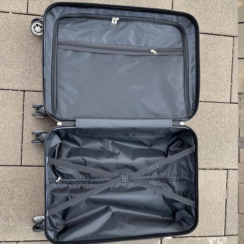 20-Inch Durable ABS Trolley Suitcase with Customs Lock and Silent Universal Wheels, 24-Inch Available