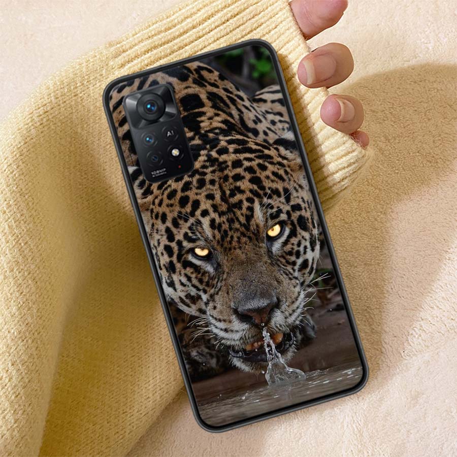 Majestic Leopard Phone Case For Redmi Note 13 14 15 Pro Plus 12 13C 12C 15C 9 10 10C 9T 9C 9A TPU Soft Cover Clear Cell Cases Sh