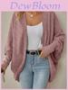 Womens Knit Cardigan With Polyester Spandex Blend For Casual Winter Wear