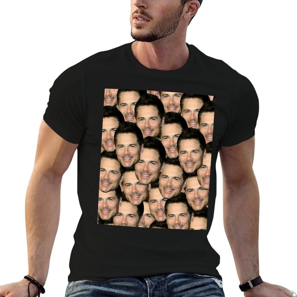 Rob Lowe Head Design T-Shirt T Shirt Man Plain T Shirts for Man Pack Cotton T Shirts for Man Sl